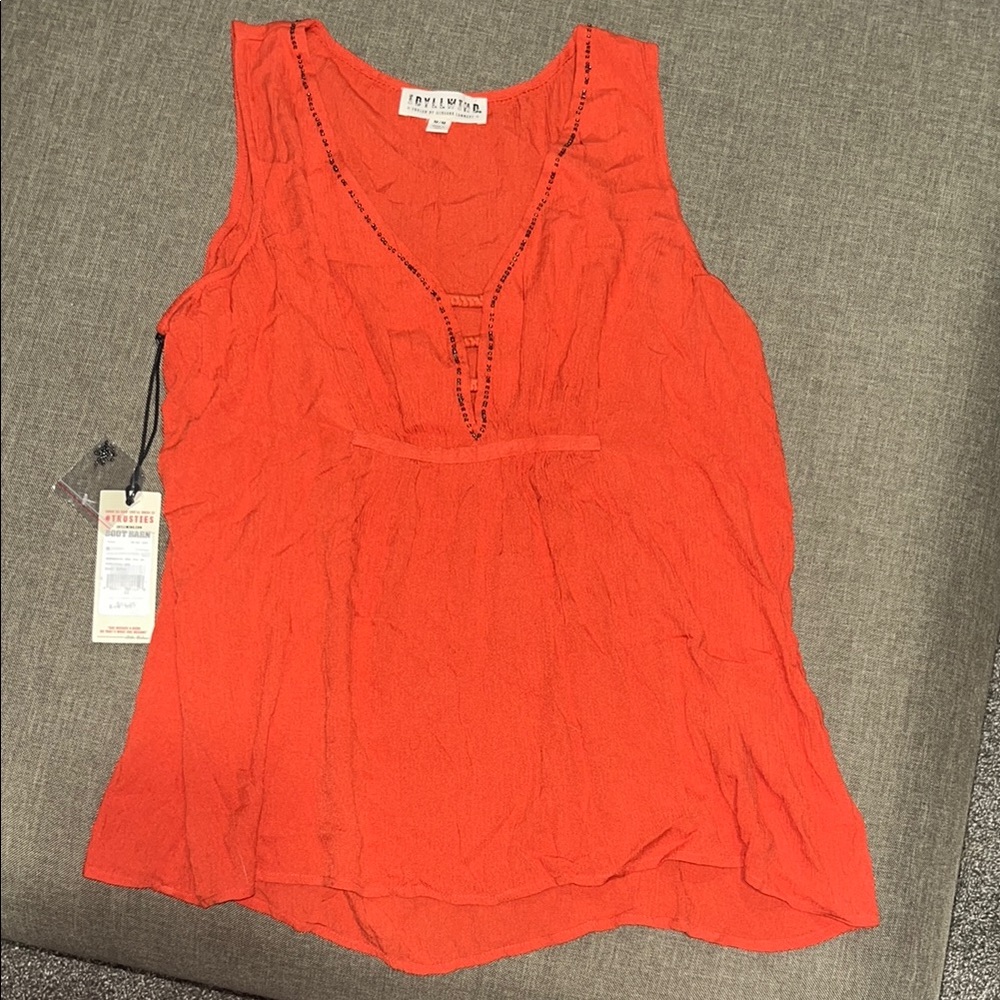 Idyllwind Orange Relaxed Sleeveless Tank Top